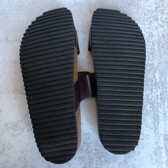 Plakton Mens Brown Leather Slide Sandals Spain Size EU 42 - Picture 5 of 7